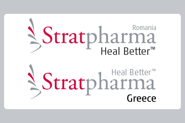 Stratpharma Greece and Romania logos